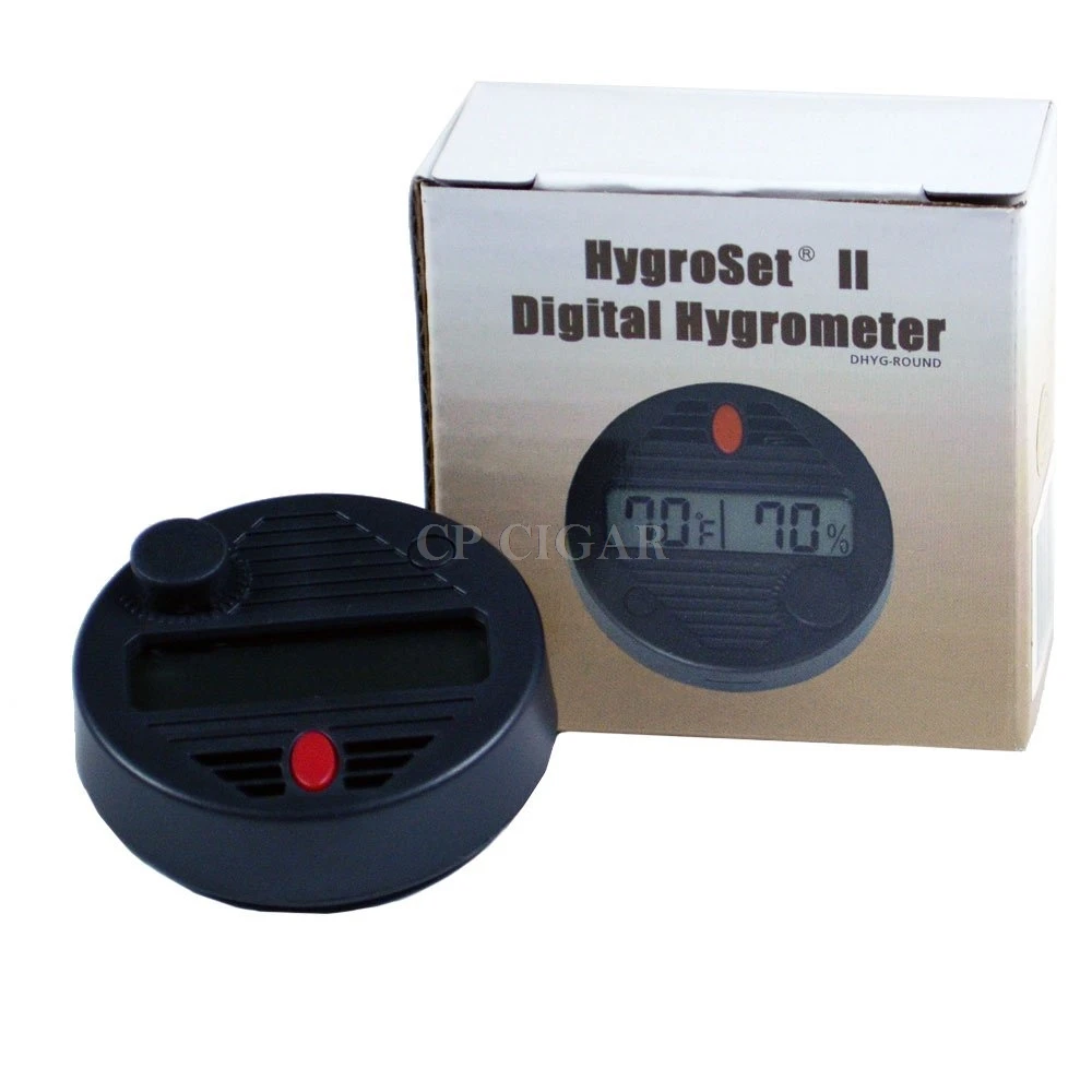 GALINER сигары гигрометр HygroSet II Рауд цифровой черный Пластик для Cohiba Humidors|Аксессуары