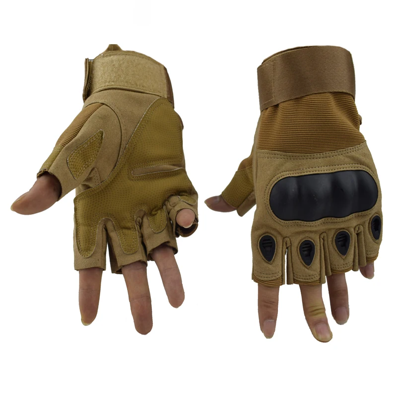 Мужские тактические перчатки с полупальцами, военные армейские перчатки, спортивные перчатки без пальцев, перчатки для походов, кемпинга, варежки, 3 цвета