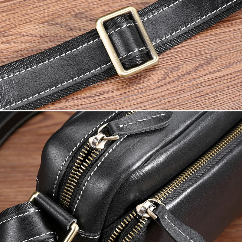 AETOO Leather men's Singles shoulder bag trend mini bag men head layer cowhide Casual crossbody bag