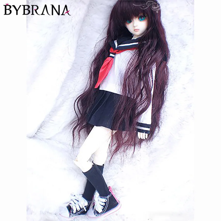 

Bybrana SD BJD 1/3 1/4 1/6 BJD SD Doll Clothes black and white Japanese student sailor suit