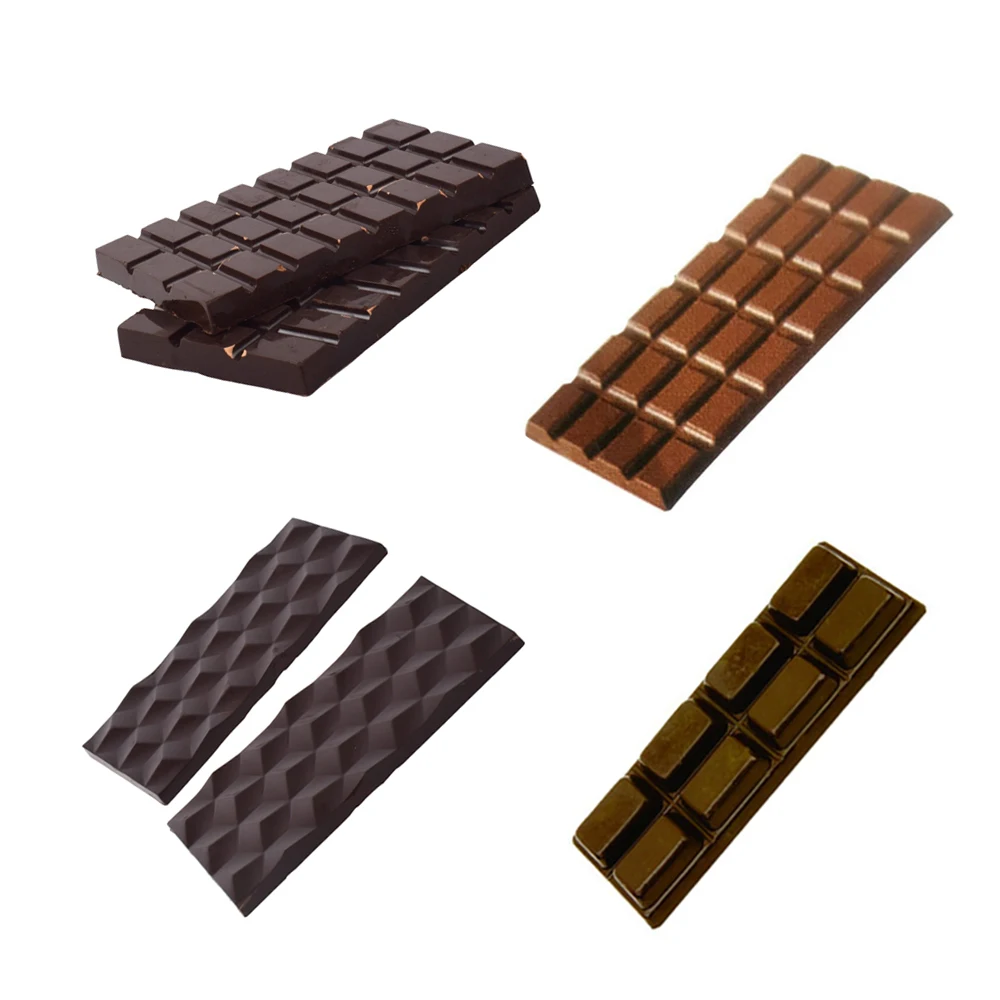 

3D Chocolate Candy Bar Mold Polycarbonate Plastic Forms Chocolate Bar Tray Baking Pastry Bakery Tools for Chocolate Candy Mould