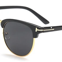 Мужские солнцезащитные очки James Bond, фирменный дизайн, полуоправы, Ретро стиль, солнцезащитные очки, круглые Oculos Tom для мужчин, очки с оправой