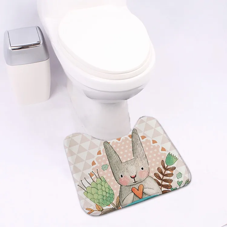 Набор ковров для ванной комнаты с мультяшным Кроликом, удобный коврик для туалета, дешевые коврики для ванной, коврики для ванной и туалета, ТАПИС Сале де Байн, 2 шт./набор