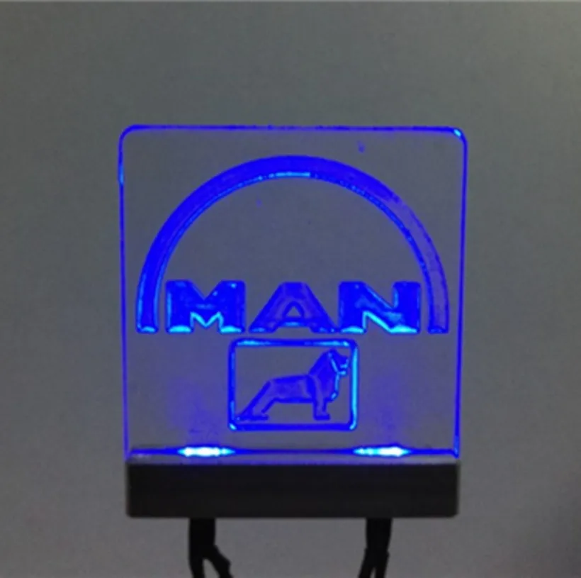 Логотип Светодиодный Маркер светильник для tamiya по супер скидке 1/14th Масштаб rc man tga 56325 540 грузовик с прицепом - Цвет: Синий