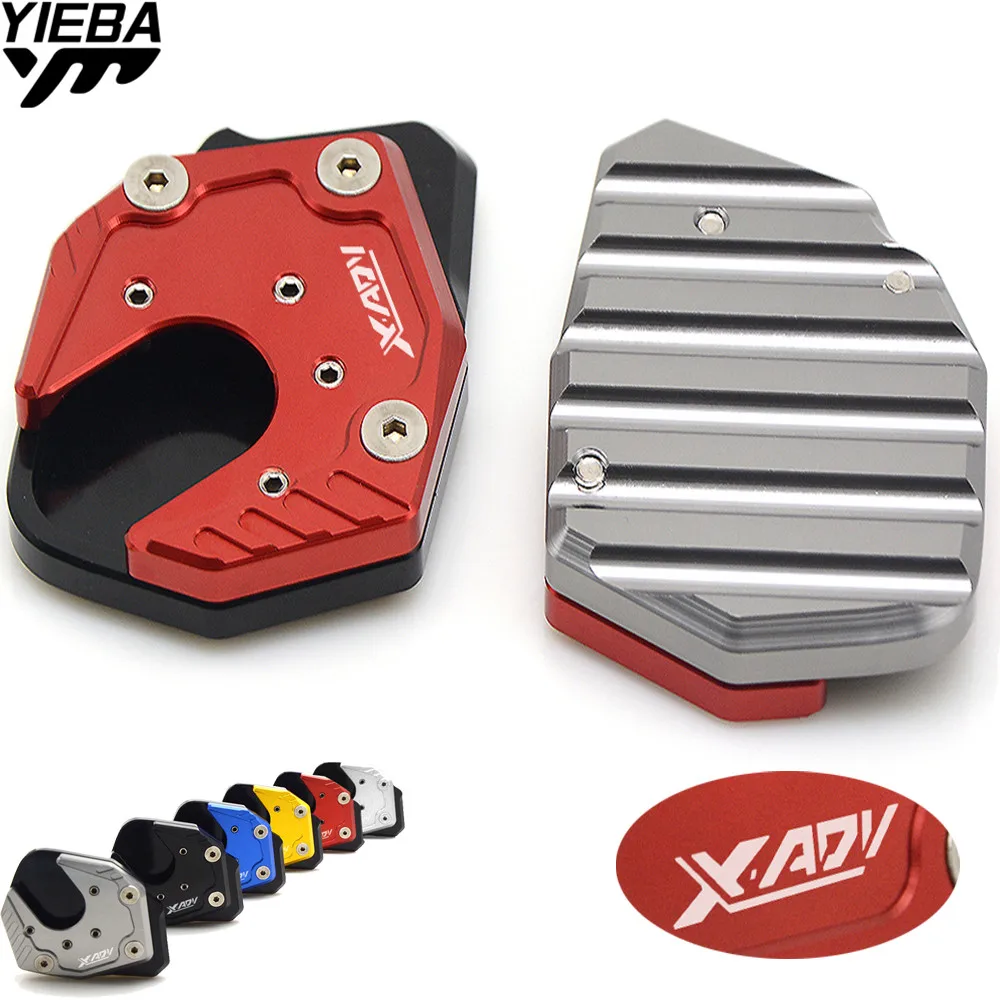 for Honda X-ADV X ADV XADV ampliar 2017 2018 Motorcycle Accessories Side stand enlarge kickstand Extension With X-ADV LOGO