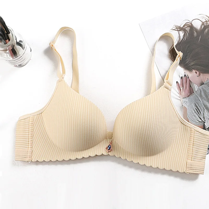 Women's Sexy Solid Bra Push High Underwear Seamless Without Steel Ring Bra Gathered Adjustable Comfortable Women's Underwear Women's Sexy Solid Bra Push High Underwear Seamless Without Steel Ring Bra Gathered Adjustable Comfortable Women's Underwear