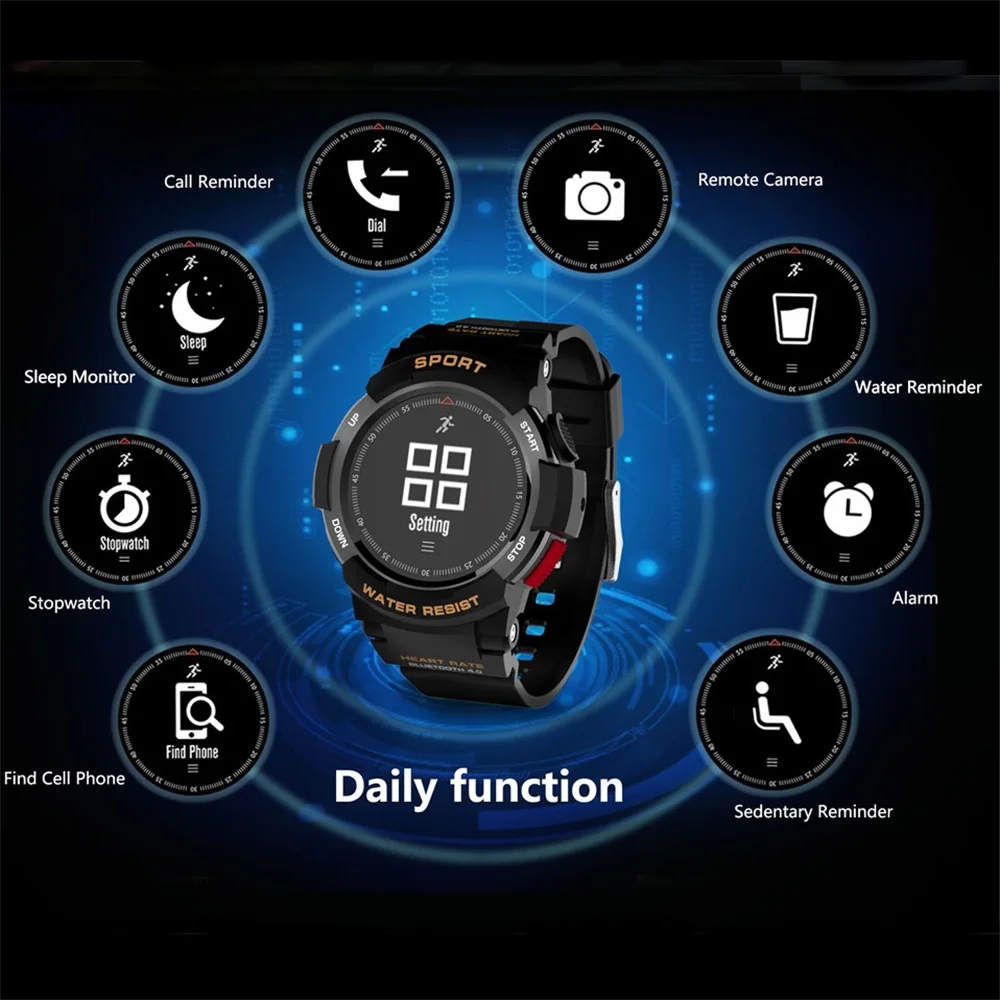 696 F6 Bluetooth Смарт-часы фитнес-трекер умные часы Спорт на открытом воздухе пульс