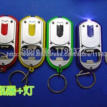 Быстрая DHL 500 шт 2 в 1 открывалка для бутылок пива светодиодный светильник брелок с упаковкой