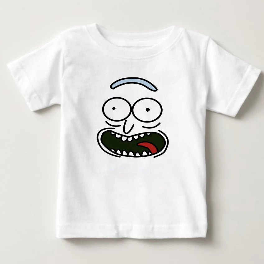 

Cool Rick Morty children t shirt 2018 Summer Anime T-shirts rick and morty worlds folk White Fitness Cartoon tee shirt homme