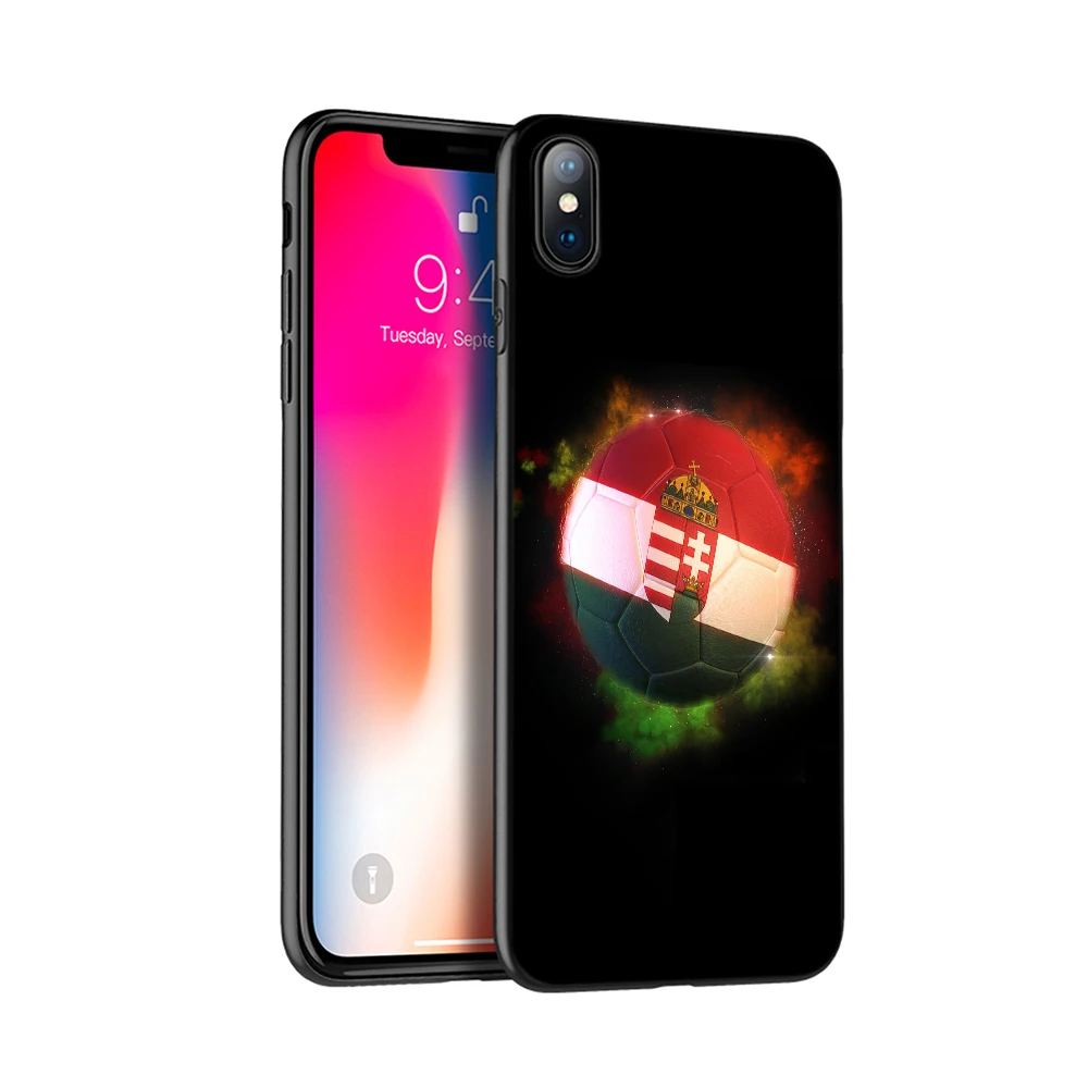 Черный чехол из ТПУ для iphone 5 5s SE 2020 6 6s 7 8 plus x 10 XR XS 11 pro MAX с венгрийским