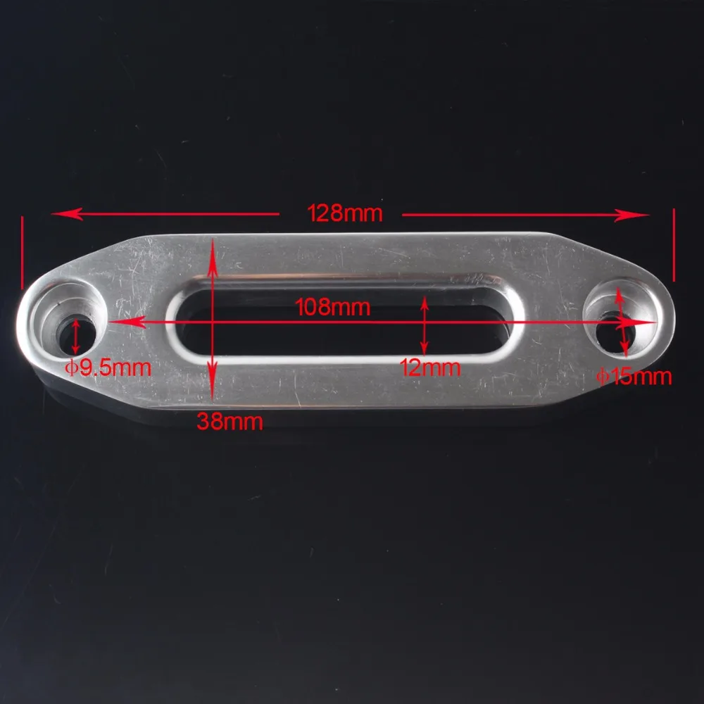 شحن مجاني 128mm 2000LBS الاصطناعية حبل رفع SUV ATV UTV Alumimum Hawse Fairlead اللون الأصلي
