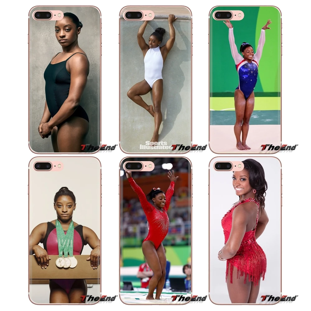 For iPod Touch Apple iPhone 4 4S 5 5S SE 5C 6 6S 7 8 X XR XS Plus MAX Simone Biles Transparent Soft Cases Covers |
