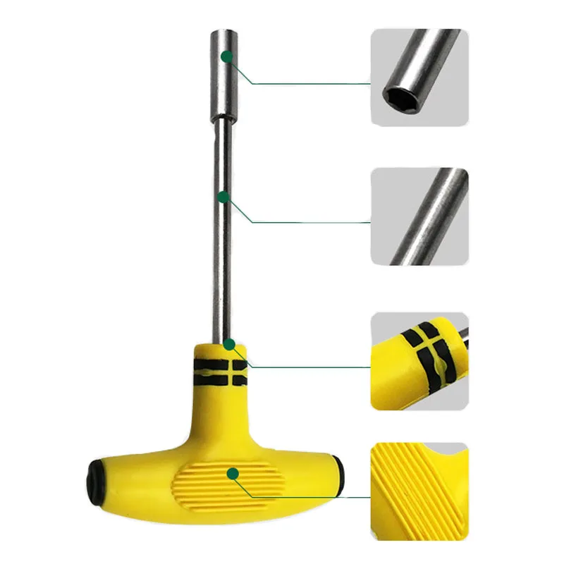 Мульти-функция t-образный Разъем отвертка Нескользящая пластиковая ручка рукав Набор отвертка головка съемный механический инструмент
