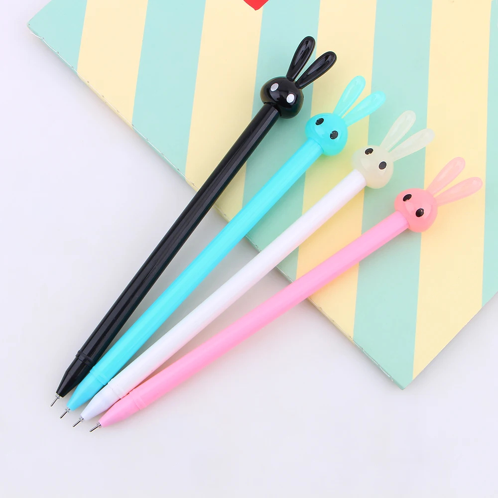 

4 Pcs/Lot Colorful Rabbit Ears Design Gel Pens Pen Candy Color Stationery Office School Supplies Give children gifts