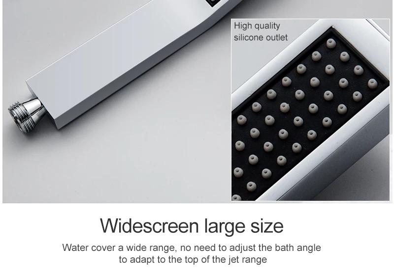 Big 20 Inch Overhead Ceiling LED Rain Spa Shower Head Set Bathroom 5 Function Temperature Controller Shower 3 Wall Body Spray (24)