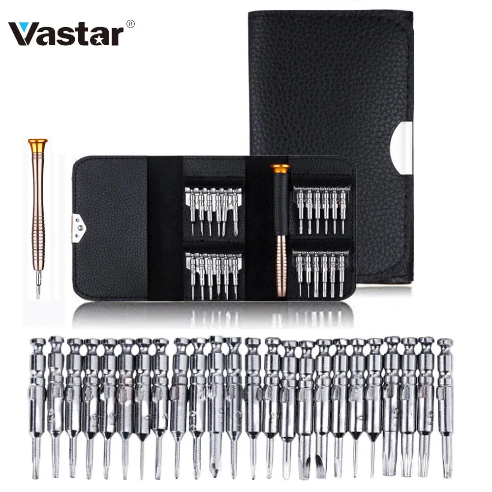 

Vastar Mini Precision 25 in 1 Torx Screwdriver Set Hand Tools Set Repair Tool Kit For Tablet PC Mobile Phone Multitul Tools