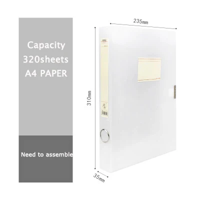 JIANWU A4 простые креативные прозрачные папки офисная коробка данных файл ящик для папок канцелярские принадлежности - Цвет: 31X23.5X3.5CM