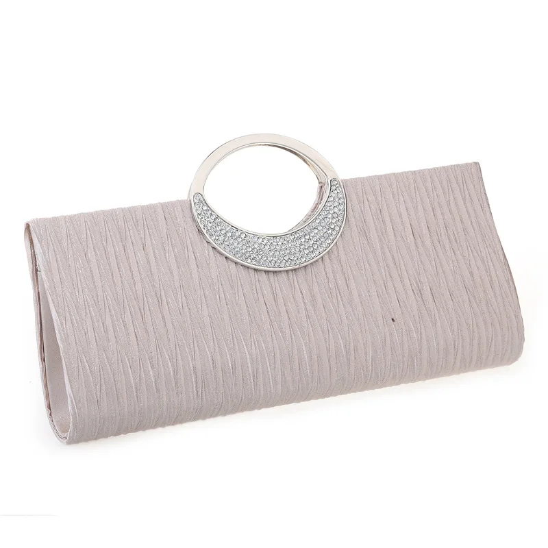 Luxury Evening Clutch Bags Fashion Rhinestone Satin Pleated Women Evening Bag Wedding Party Handbag Clutch Purse bolsos mujer Luxury Evening Clutch Bags Fashion Rhinestone Satin Pleated Women Evening Bag Wedding Party Handbag Clutch Purse bolsos mujer