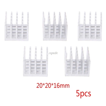 

5Pcs Cooling Heatsink Block DIY CPU GPU IC Memory Chip Aluminum Heat Sink 20x20x15mm Extruded Cooler Cooling Fin Fan Radiator Ju