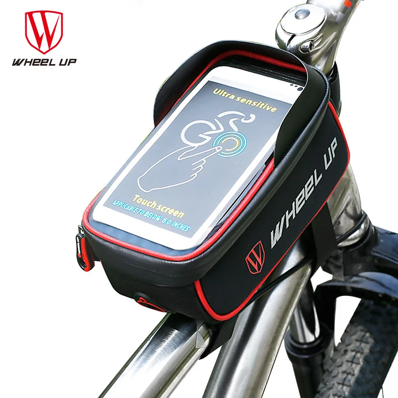  Universal Waterproof Bike Phone Holder 6 inch Screen Phone Bag Bicycle frame Bag For SamsungS8 supo