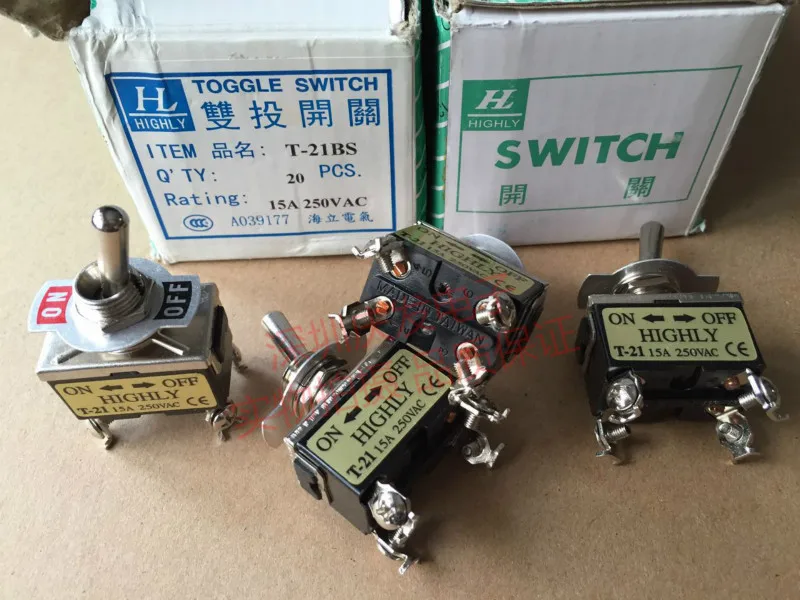 

Taiwan original imported Highland T-21BS 4 pin Toggle switch head switch ping-pong switch