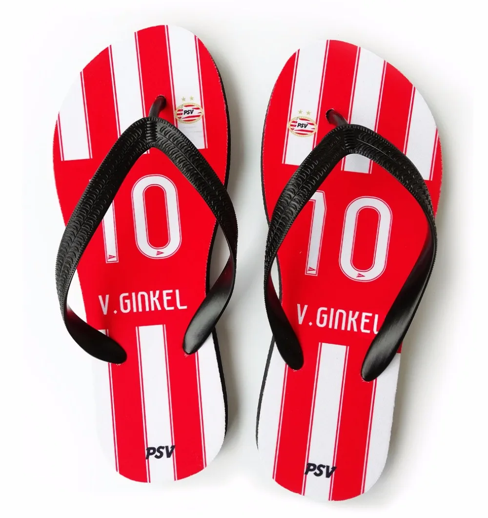 Soccer Flip Flops Gift Surfing Cheering Beach Shoes Fans Sport Slipper Any Name | Спорт и развлечения