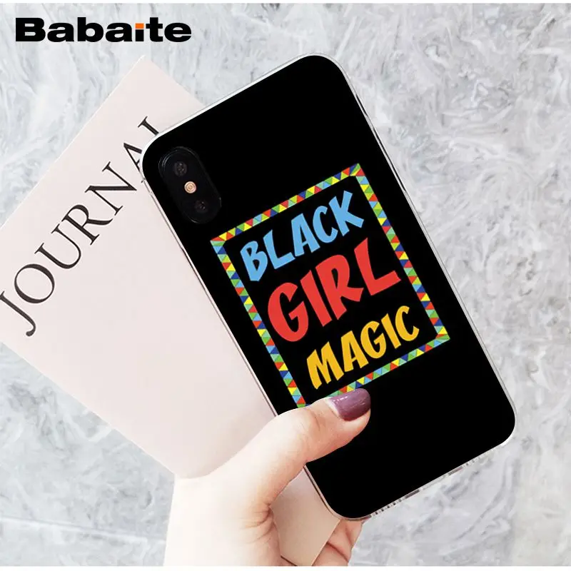 Babaite 2bunz Melanin Poppin Aba black girl волшебный мягкий силиконовый чехол для телефона для iPhone 5 5Sx 6 7 7plus 8 8Plus X XS MAX XR - Цвет: A16