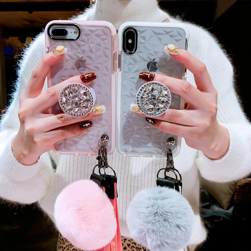 

Yubocent Diamond Kickstand Phone case for iPhone X XR XS Max 6 6S 7 8 plus Luxury Case for Samsung Galaxy S8 S9 Plus Note 8 9