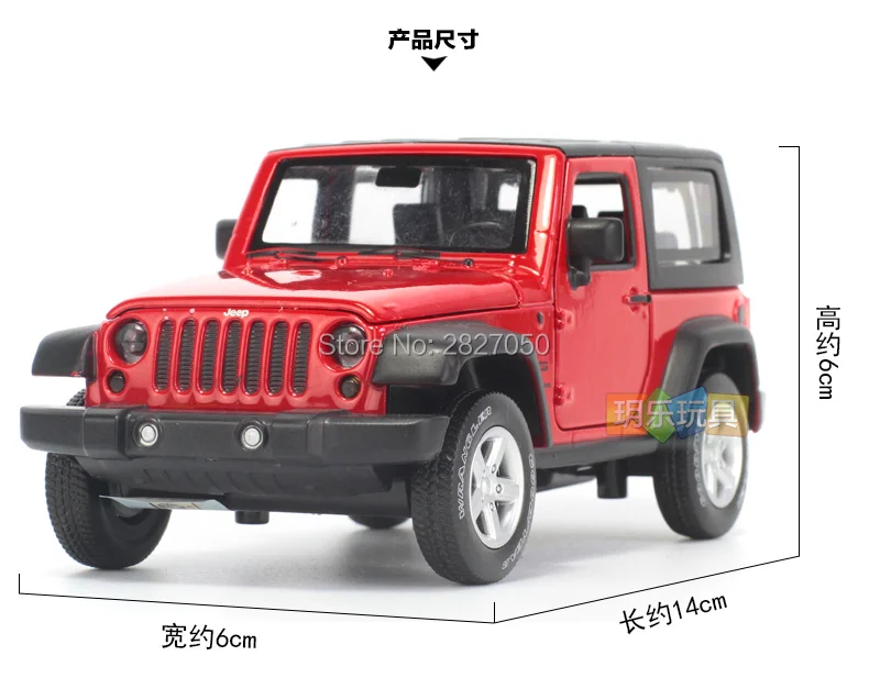Kopen 132 Jeep Wrangler Rubicon Voertuig Model cars speelgoed Hoge Simulatie Exquisite off road Legering Collectie speelgoed auto voor kinderen