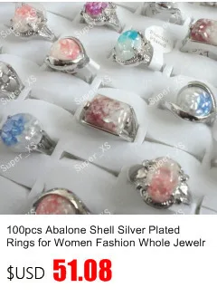 100 шт цельные ювелирные изделия Модные эмалированные посеребренные кольца много для мужчин кольцо оптом пакеты RL009