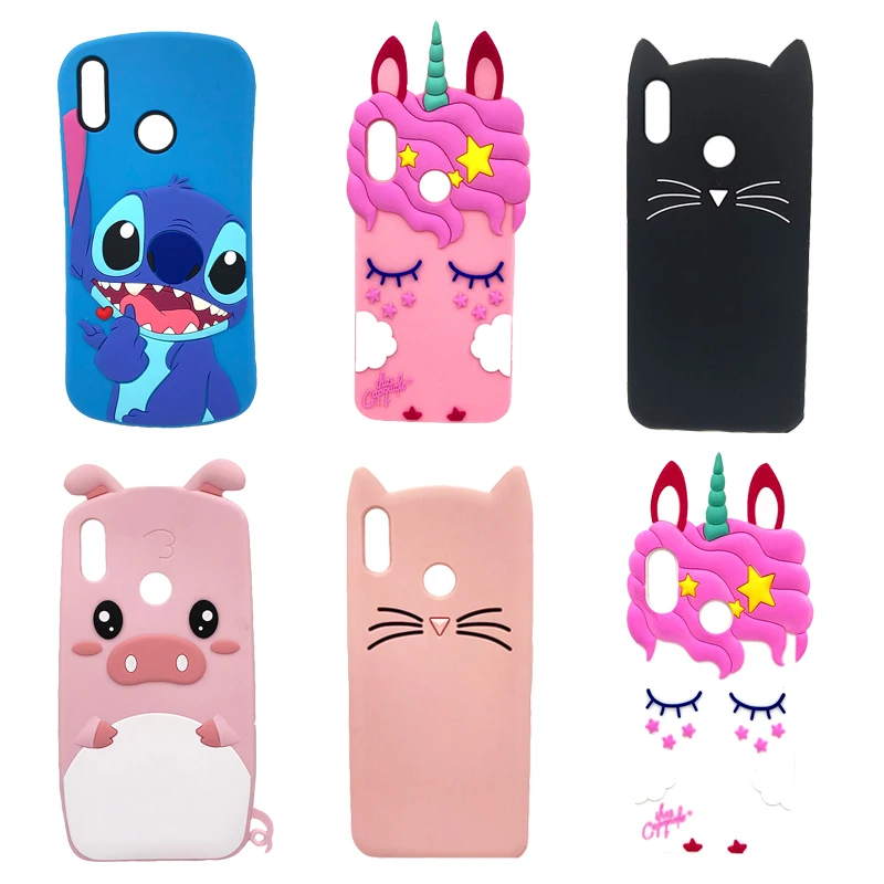 

3D Lovely Cartoon Case For Huawei P30 Lite Cases Soft Silicone Unicorn Cat Bear Cute Back Cover Phone Case For Huawei P30 Lite