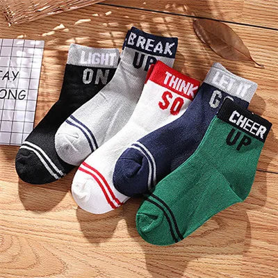 5 пар/компл. детские носки хлопок Детские носки для девочек трикотажные бесшовные носки для мальчиков Дышащие Детские носки для занятий спортом - Цвет: 07