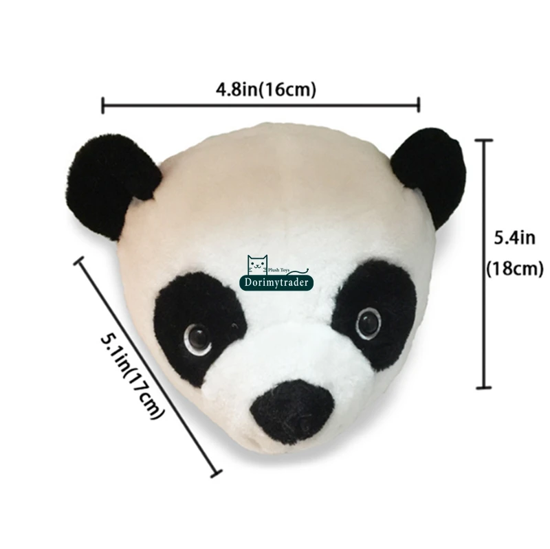 Dorimytrader Pop Anime Realistic Animals Heads Elephant Fox Panda Deer Rhinoceros Plush Toys Animal Wall Hanging Nice Home Decoration Doll DY61780(12)