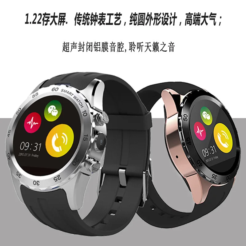 kw08 Smart Watch Clock With Sim Card Slot Push Message Bluetooth Connectivity Android Phone Better Than