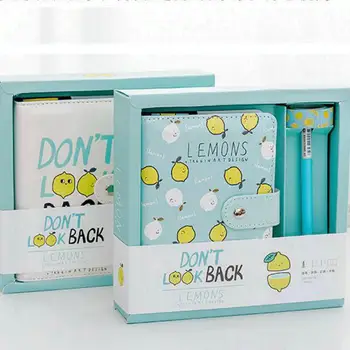

1 Set Beautiful Children's PU Notebook Daily Memos Journal Notebook Office Student Stationery Girls Best Birthday Gift