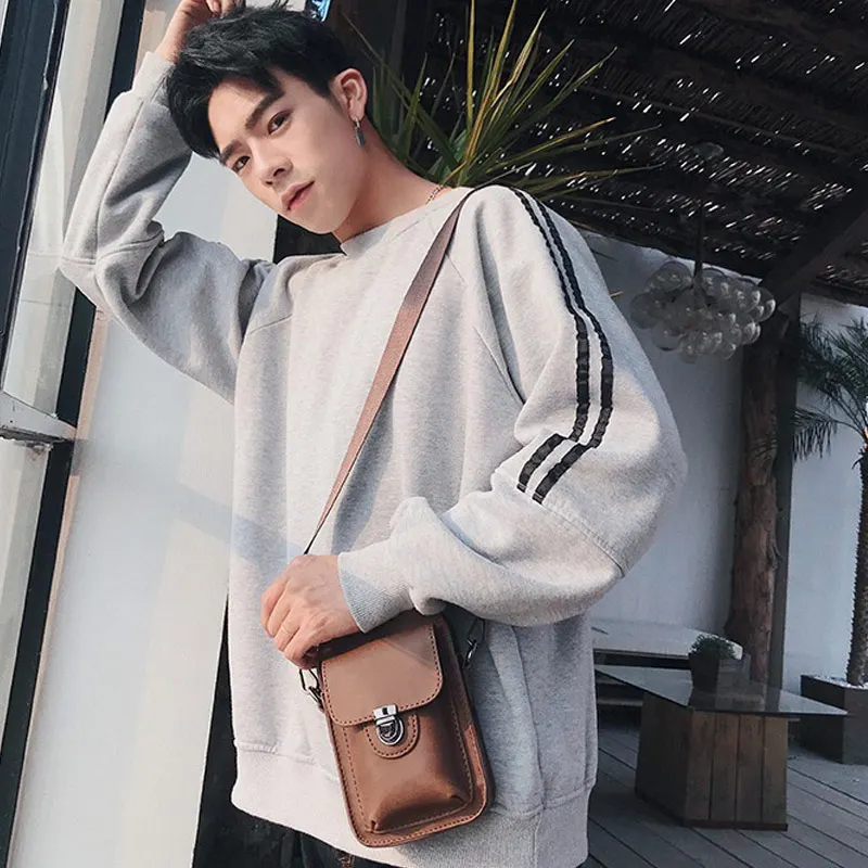 Мужская мини-сумка для путешествий, походная сумка для телефона, винтажная мужская сумка на плечо из искусственной кожи