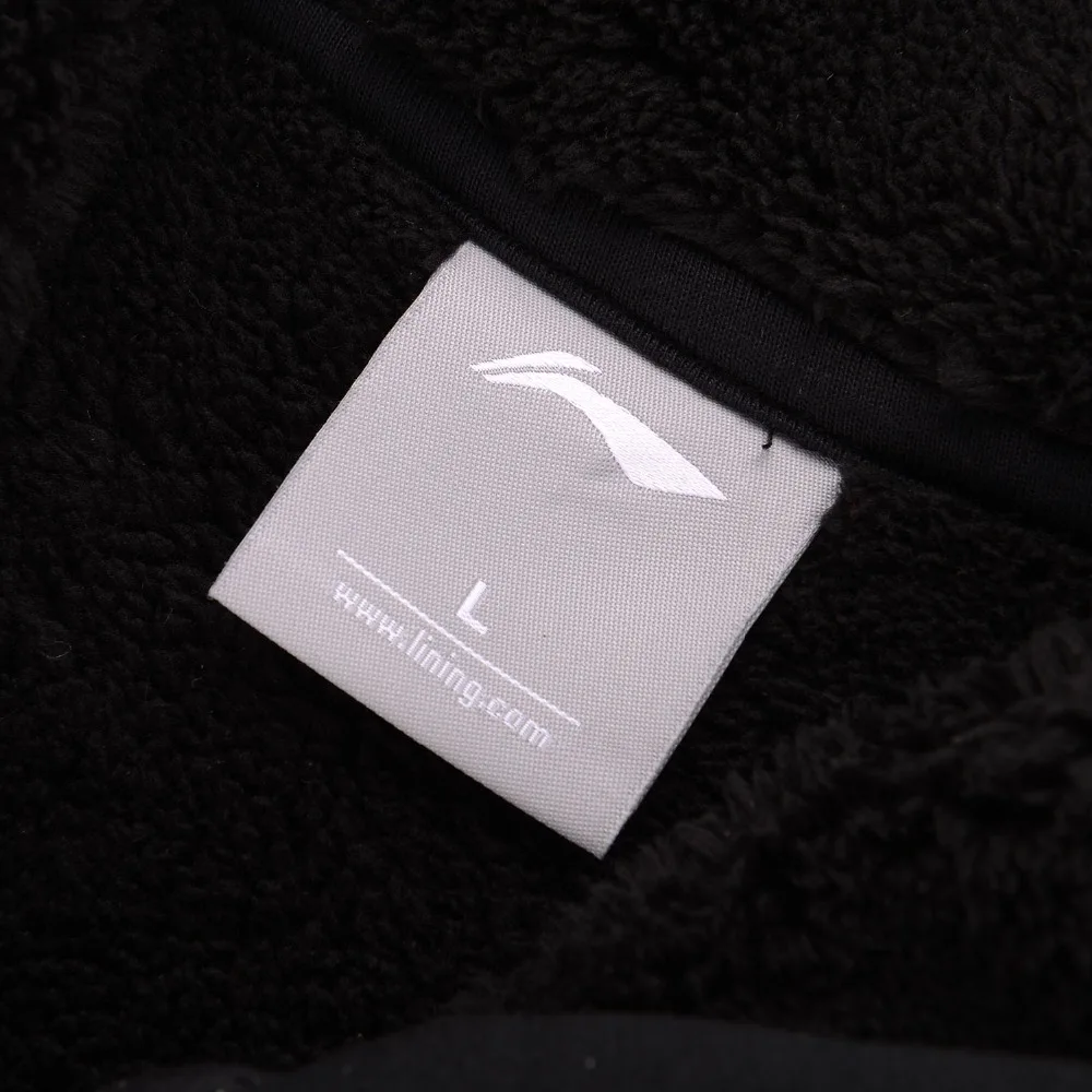(Клиренс) Li Ning мужской трендовый свитер зимний теплый флисовый обычный крой 100%