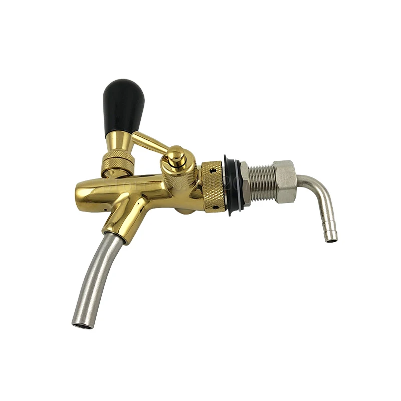 Homebrew Adjustable Beer Tap Faucet with Golden plating Kegerator Draft Tap Spout Beer brewing (2)