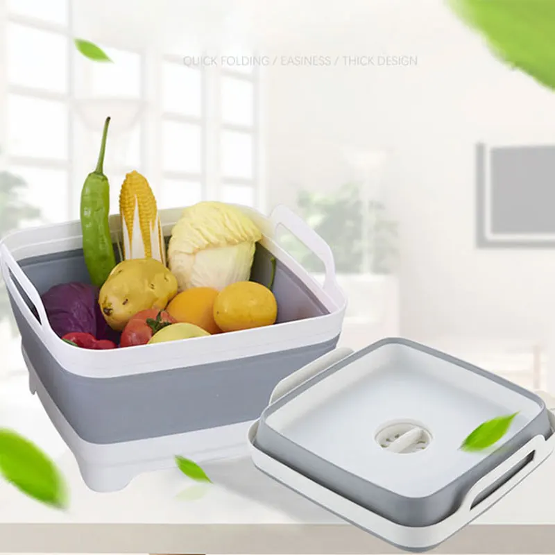 

Foldable Plastic wash Vegetable Fruit basket Creative Portable Camping Fishing Kitchen Bath Cleaning Tools Outdoor Accessories