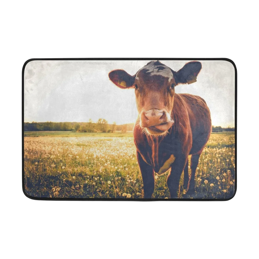 2018 Lovely Cows Print Carpets Non slip Kitchen Rugs for Home Living