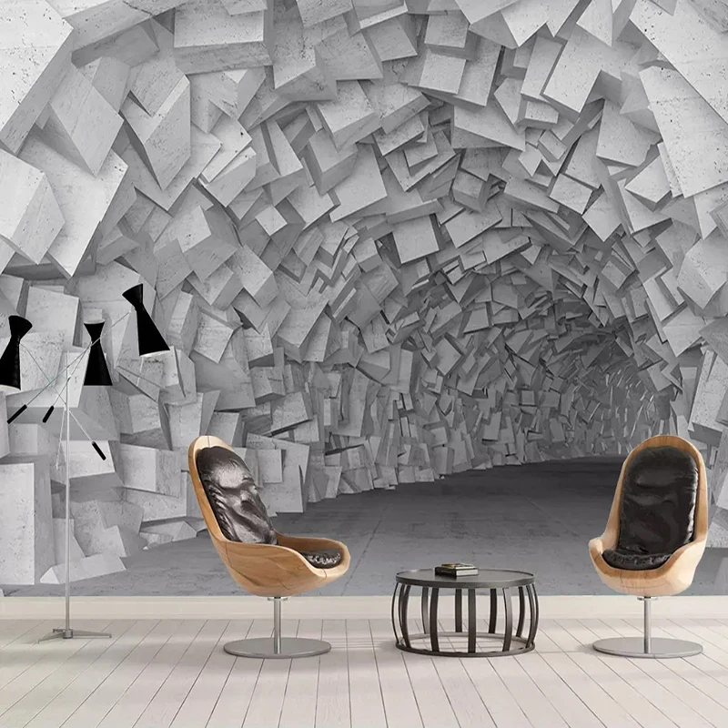 

Custom Wallpaper For Walls 3D Stereoscopic Space Geometric Pattern Living Room Bedroom Study Wall Decor Mural Photo Wall Paper