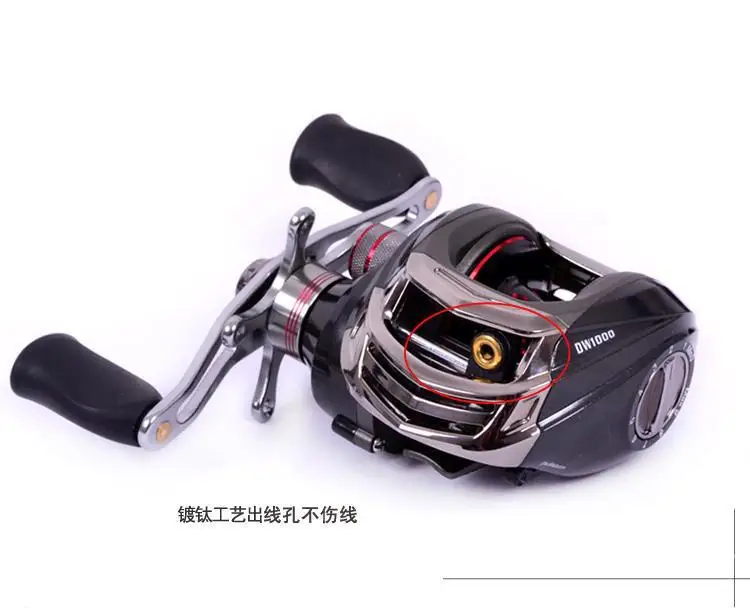 

DW1000 Japan 10 NMB Bearing Fishing Reel Bait Casting Water Drop Lure Reels Black Right Handed Magnetic Brake