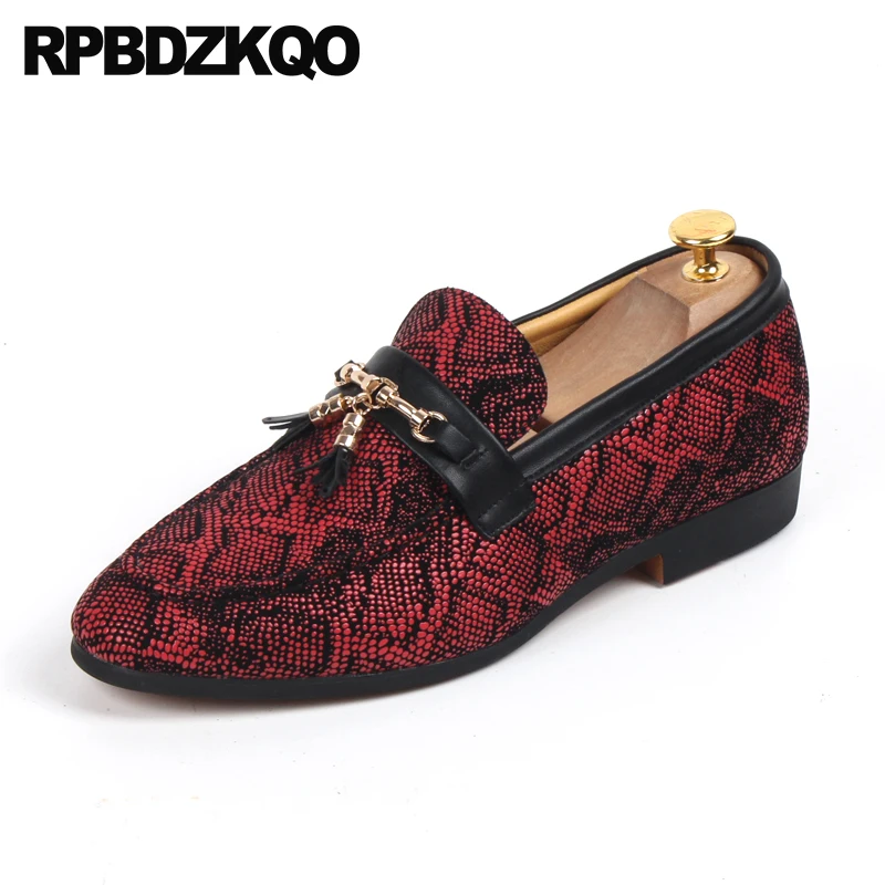 Sapatos Metal Elevator Crocodilo Jacaré vermelho De Vermelho Deslizar Elevador red Respiráveis Moda Cobra 2018 white black Preto Verão white Elevator Do Elevator Borla Mocassins Pele Homens Novo Sobre Clube td4qId