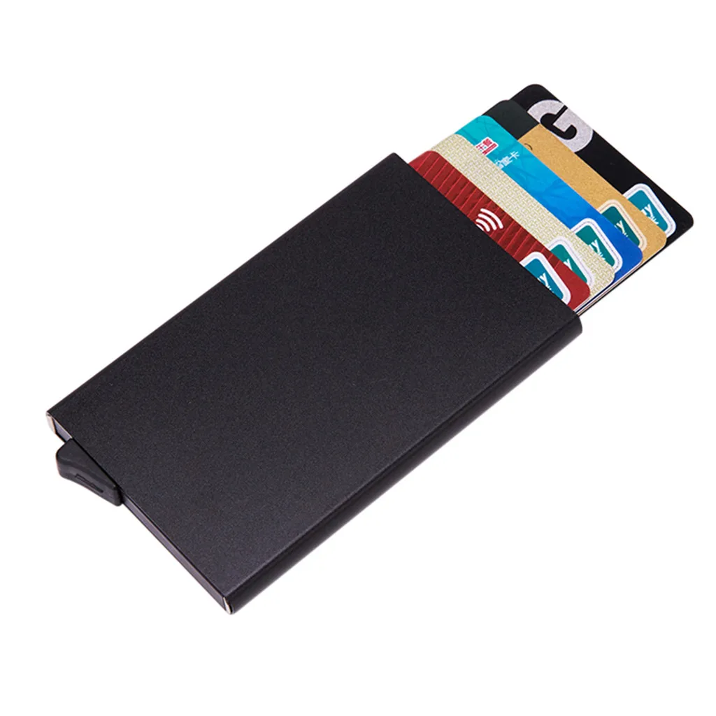 Портативный ультра тонкий Противоугонный кредитный банк ID держатель для карт из высококачественного алюминия сплошной цвет чехол для визиток