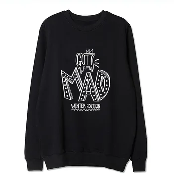 

Fashion kpop got7 mad printing o neck sweatshirt for men women pullover hoodie jackson mark sudaderas 5 colors