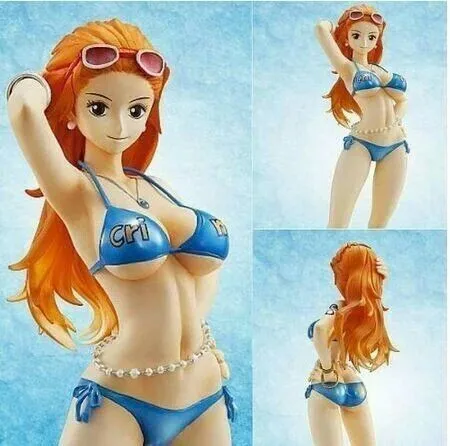 

Long Hair Nami Swimsuit 24cm PVC One Piece Two Years Later Anime Figure Doll Collection Decoration Model