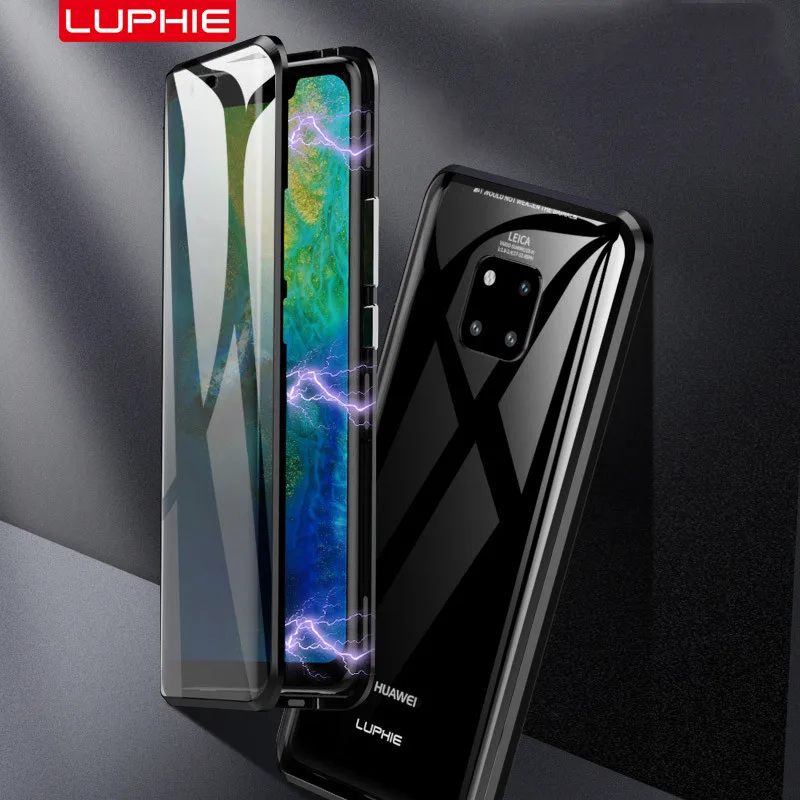Luxury 360 Case Full Cover for Huawei Mate 20 Pro Front Back Glass Magnetic For protector | Мобильные телефоны и
