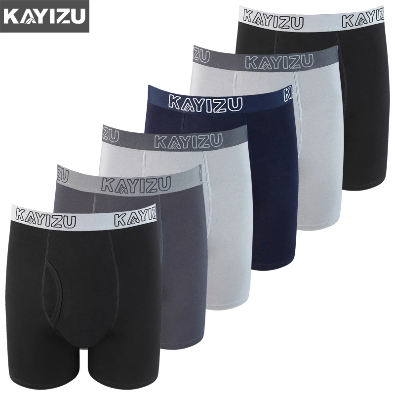 Kayidu 6 шт./лот однотонное Мужское нижнее белье хлопок боксеры шорты мужские трусы