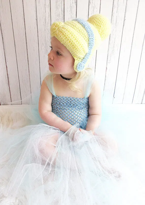 FREE SHIPPINBG, Cinderella Crochet Hat 