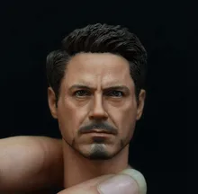 1/6 scale doll Accessory Iron Man Tony headsculpt Robert Downey Jr head shape for 12″ Action figure,Not included body,clothes